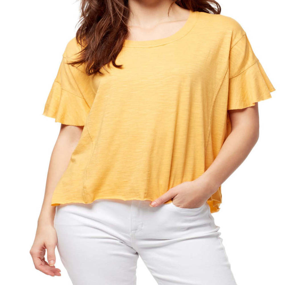 William Rast Womens Annika Flutter Sleeve Top Size Medium